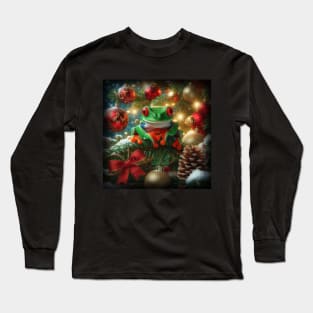 Red-eyed tree frog Christmas Long Sleeve T-Shirt